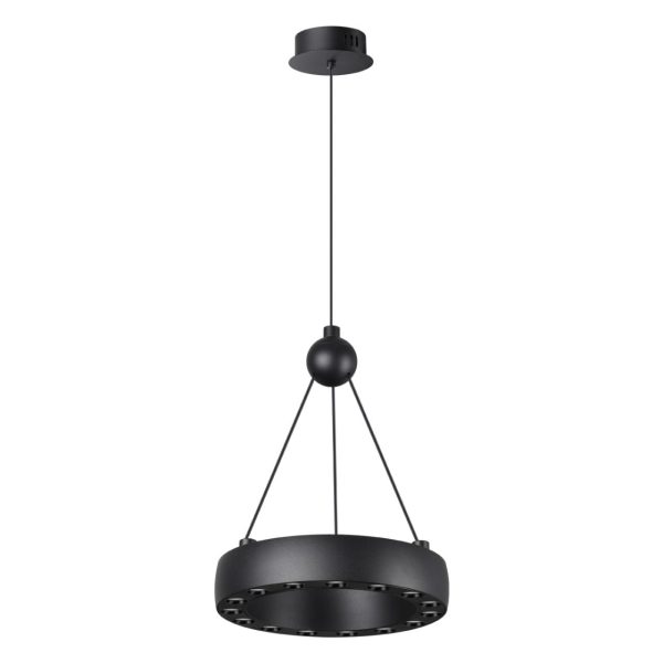 359396 OVER NT24 278 черный Светильник подвесной светодиодный, длина провода 2м IP20 LED 12W вниз/5W вверх 220V 1360Лм 3000K TURN