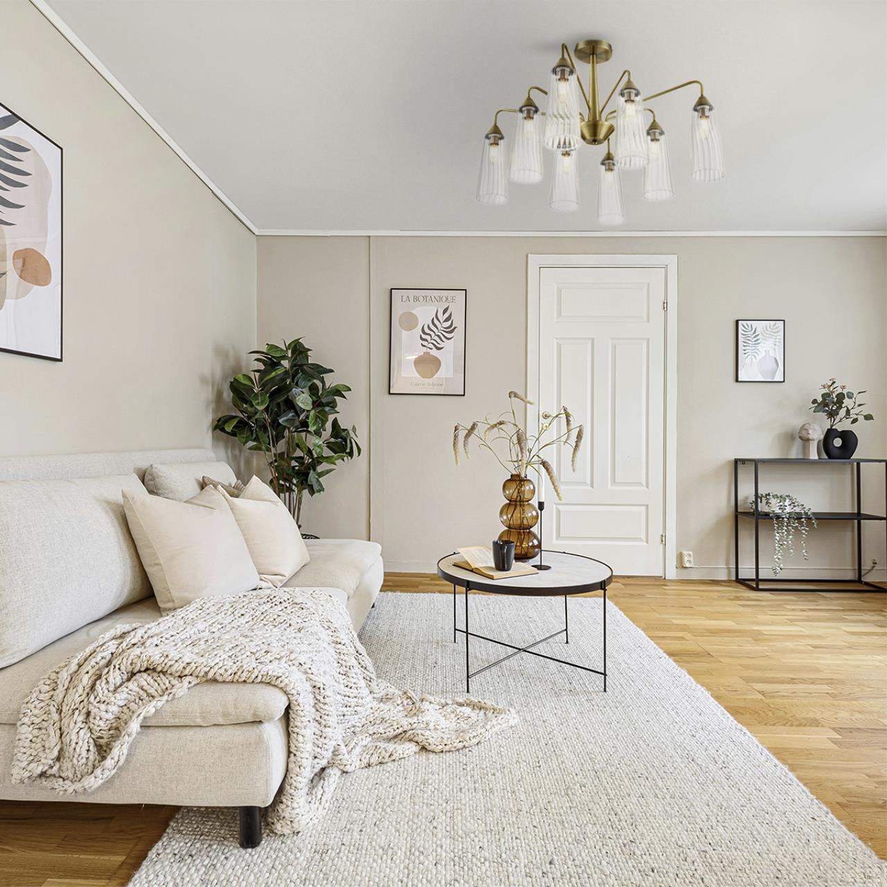 6584/8C MODERNI LN25 94 бронза/прозрачный, металл/стекло Люстра потолочная E14 8*40W 220V DOLIANA — изображение 8