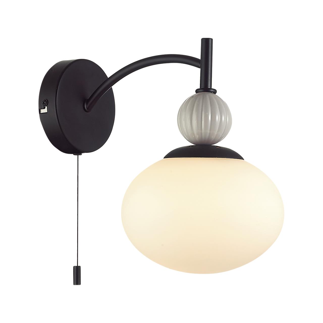 8273/1W NEOCLASSI черный/серый/белый, металл/керамика/стекло Бра Е14 1*40W 220V GLORIYA — изображение 3