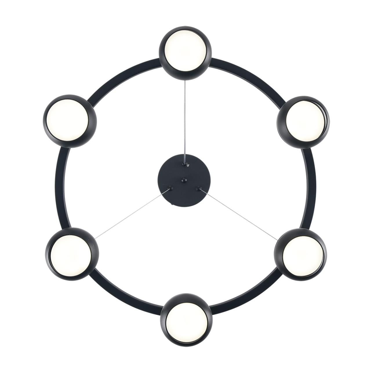 8242/6 COMFI LN25 203 черный металл Светильник подвесной LED GX53 6*7W 220V LUAZANA — изображение 5