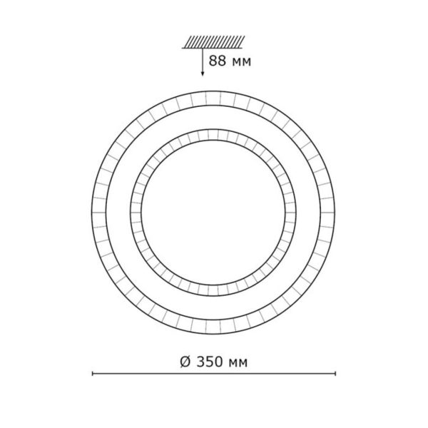 2041/DL PALE SN 197 Светильник пластик/белый/прозрачный LED 48Вт 3000-6300K D350 IP43 пульт ДУ FLOORS — изображение 3