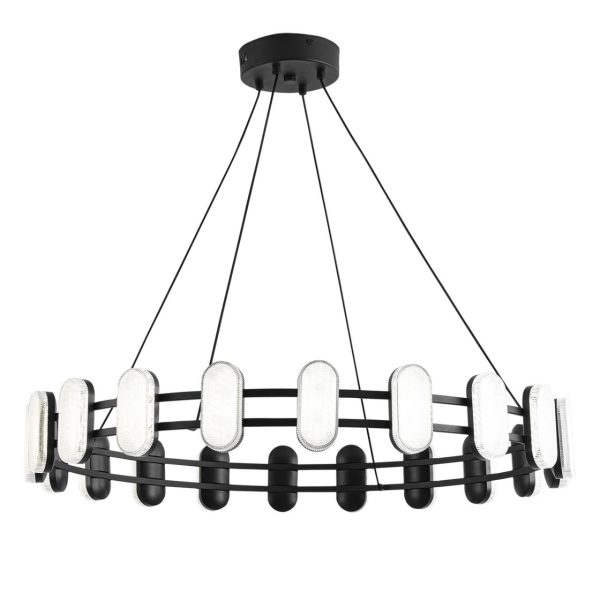 8342/40L LEDIO LN черный/белый металл/акрил Люстра подвесная LED 40W 4000K 220V OVELA — изображение 3