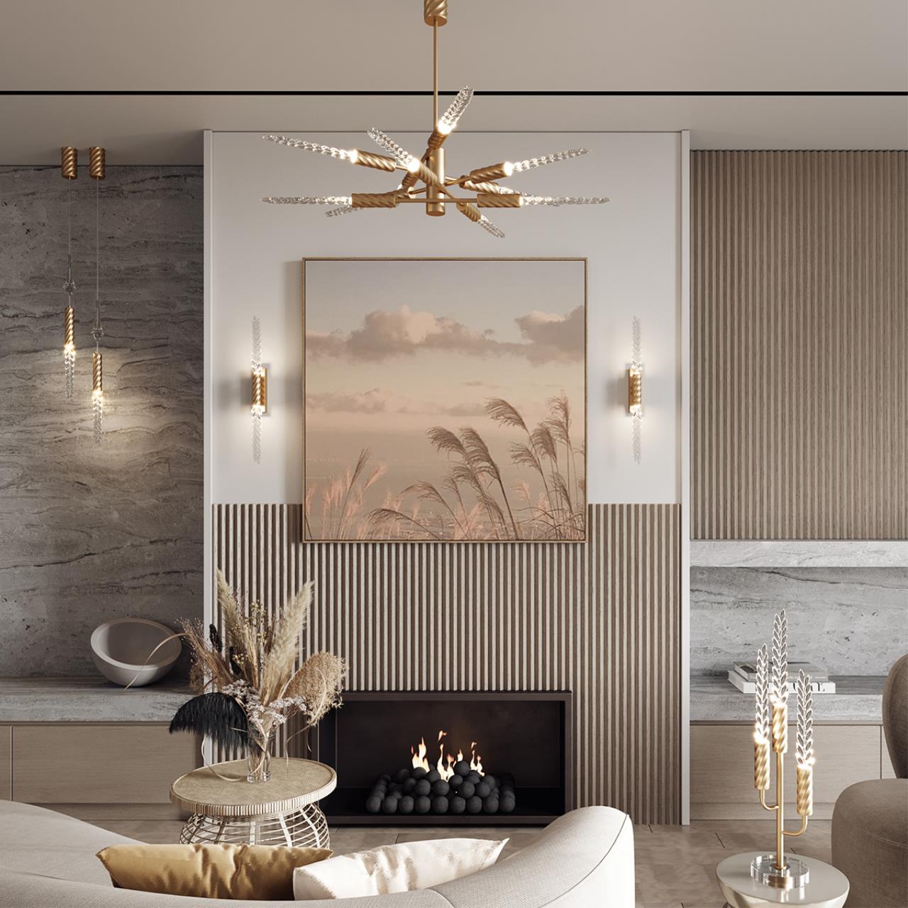 5449/4WL L-VISION ODL_EX26 сатинированн.латунь/прозрачн./металл/стекло Настенный светильник LED 4W 3000K 145Лм KOLOS — изображение 6