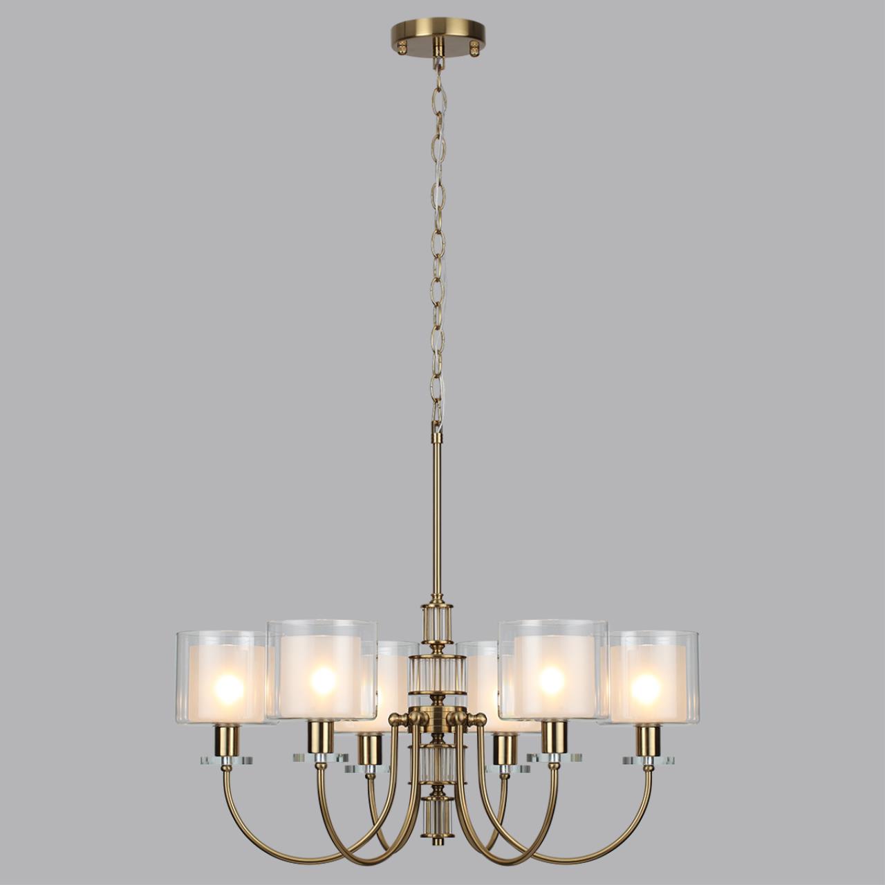 5088/6 CLASSIC ODL25 655 античная бронза/стекло Люстра E14 6*40W SAGA — изображение 6