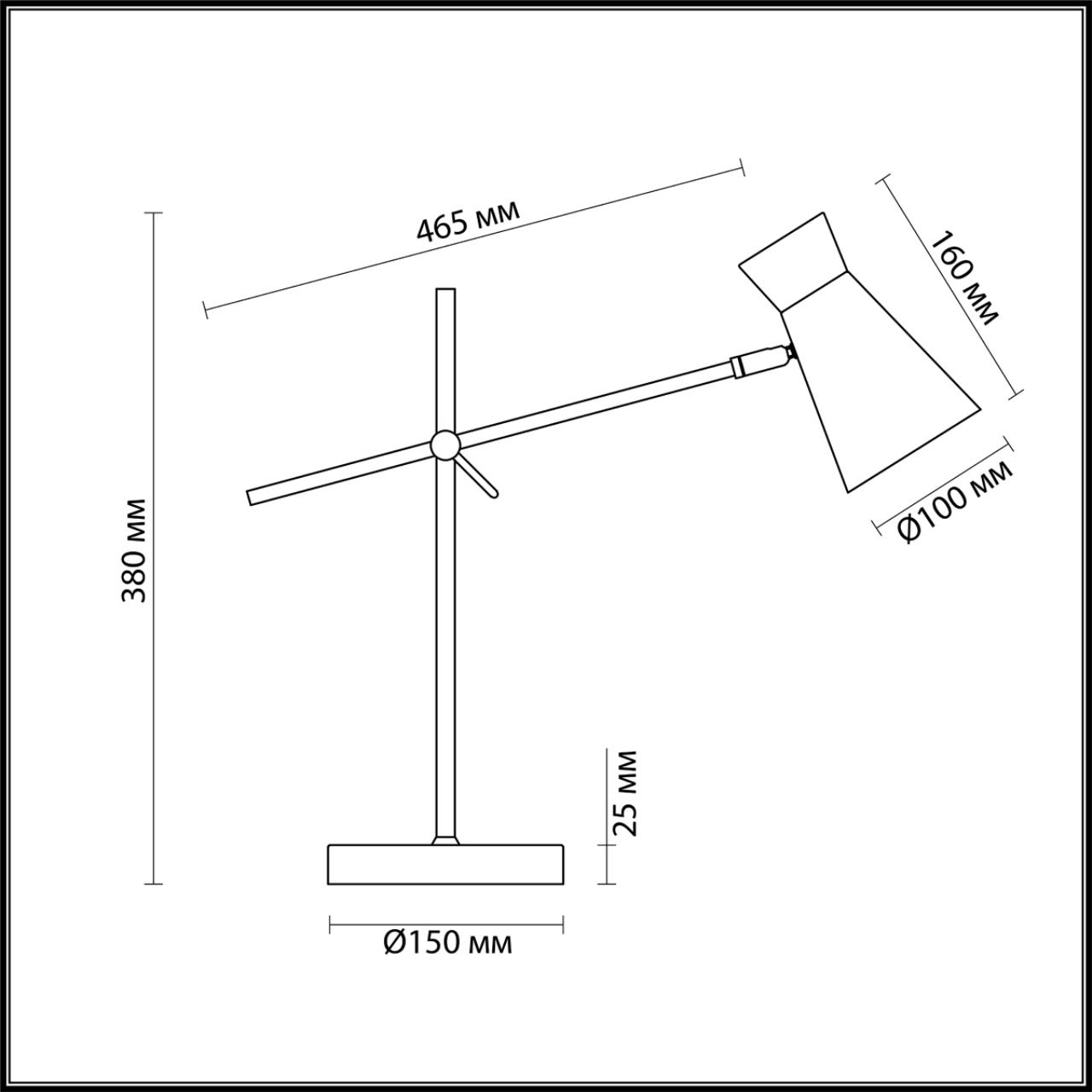 3790/1T LOFTI LN19 000 матовый черный, золотой Настольная лампа E14 1*40W 220V LIAM — изображение 3