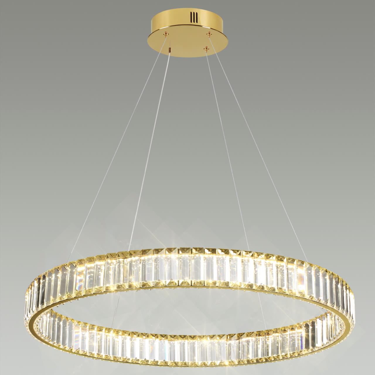 5015/45L L-VISION ODL23 605 золотой/прозрачный металл/хрусталь Люстра LED 45W 4000K 4500Лм VEKIA — изображение 4