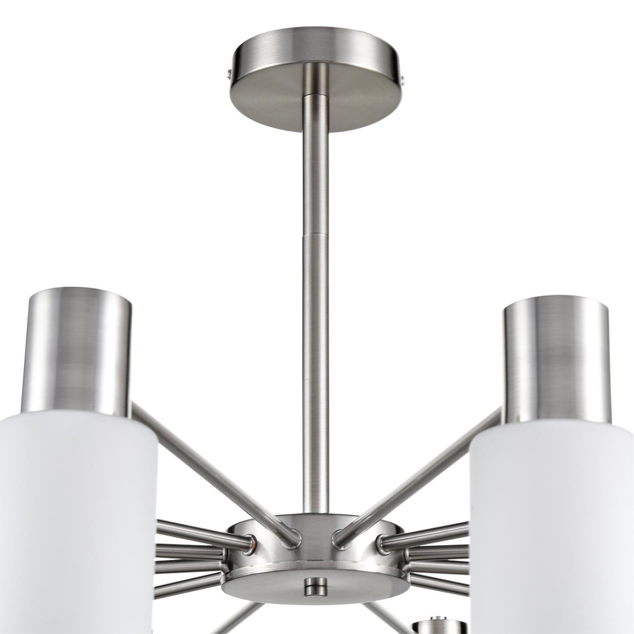 8099/12C COMFI LN25 76 никель/белый металл/стекло Люстра потолочная Е14 12*40W 220V MAVE — изображение 5