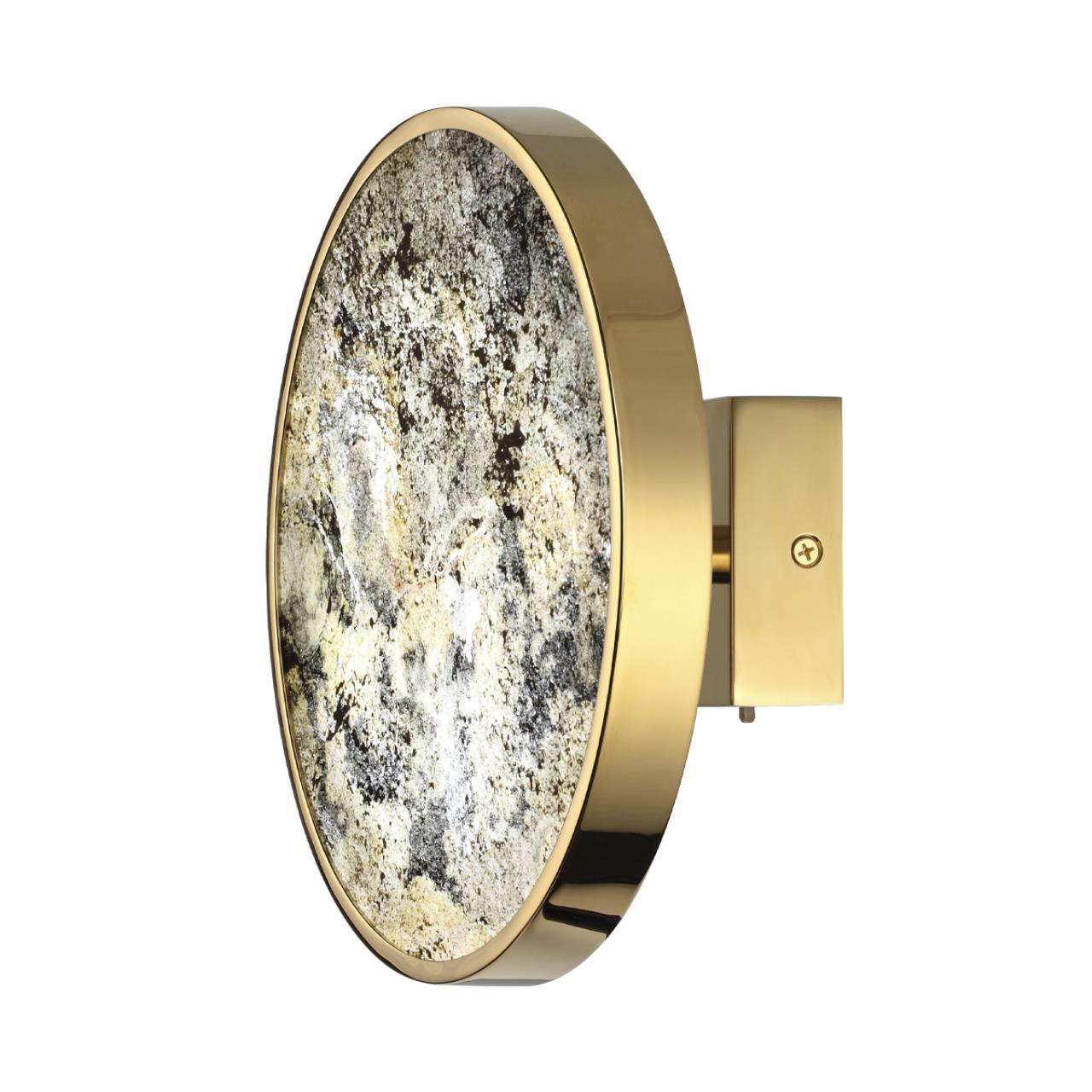 5079/15WL L-VISION ODL24 535 зол./серо-бежевый/металл/натур.камень/акрил Настенн.светильн. с переключ.цветов.темпер. LED 15W 3000К/4000K/6000K BERGI — изображение 6