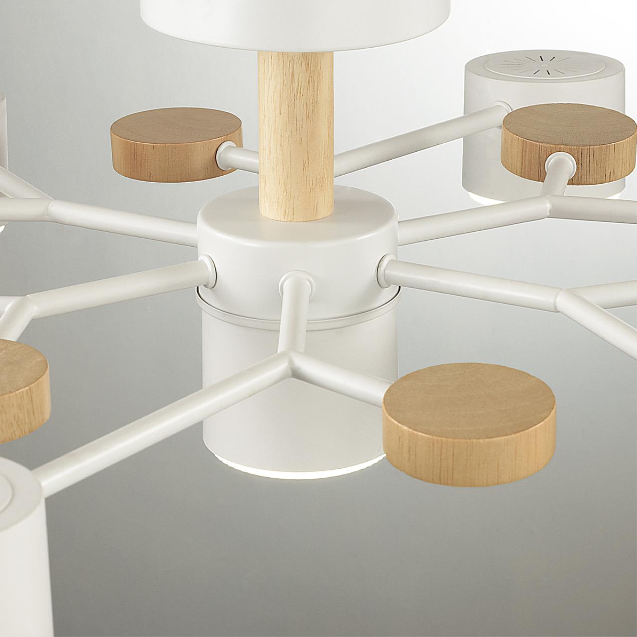 8195/7C COMFI LN25 262 белый, металл/дерево/пластик Потолочный светильник LED GX53 7*9W 220V RONDO — изображение 4