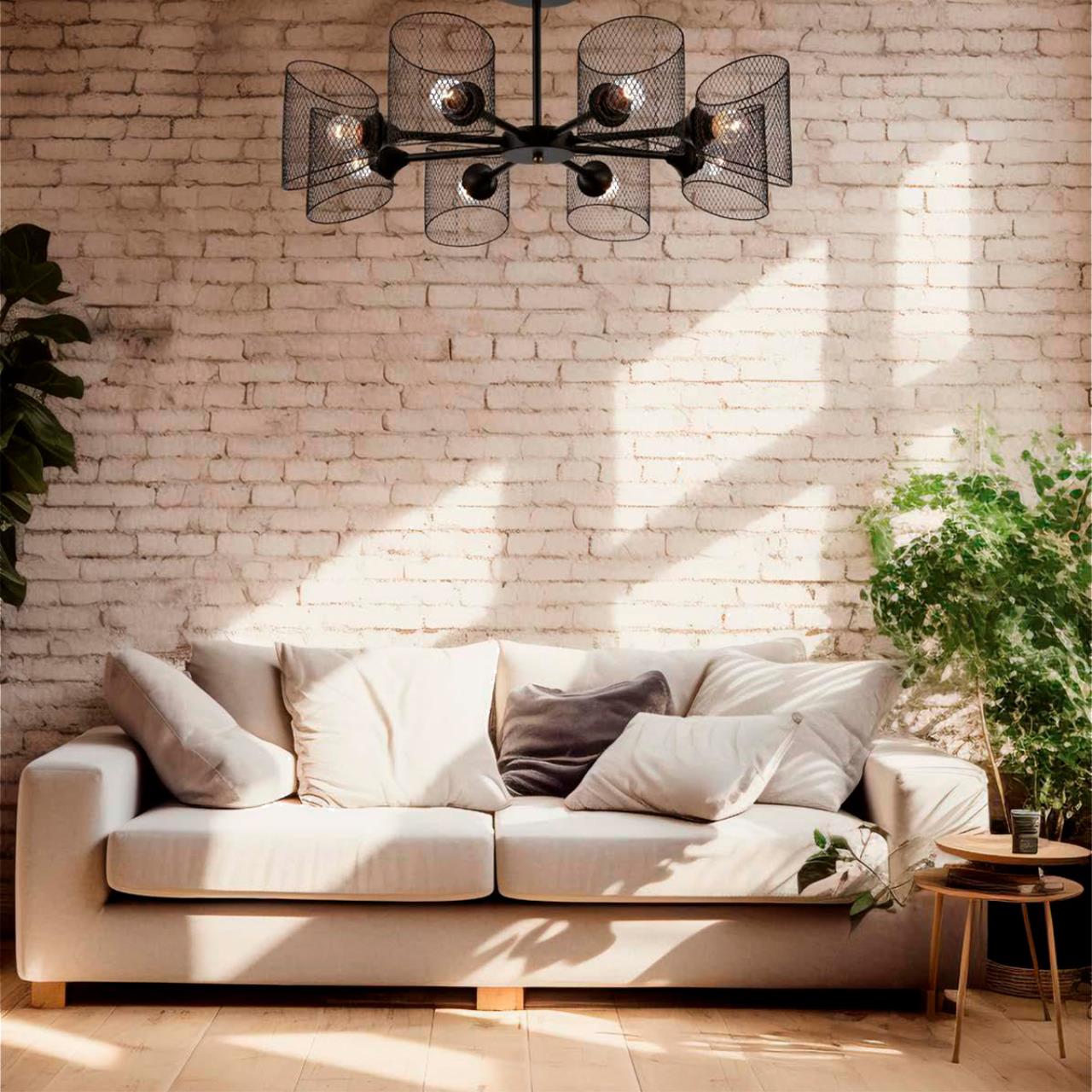 8238/8C COUNTY LN25 258 черный металл Люстра потолочная Е27 8*60W 220V TIDINA — изображение 8