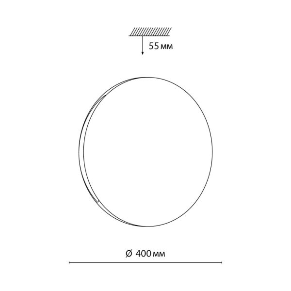 7600/DL TAN SN Светильник пластик/белый/хром LED 48Вт ДУ 2.4G /SMART 3000-4200-6300К D400 IP43 пульт ДУ/ LampSmart RINGO — изображение 5