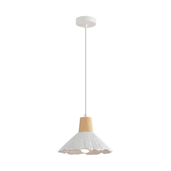 8352/1A SUSPENTIONI белый/бежевый, металл/дерево/цемент Подвес E27 60W 220V EOLIANA