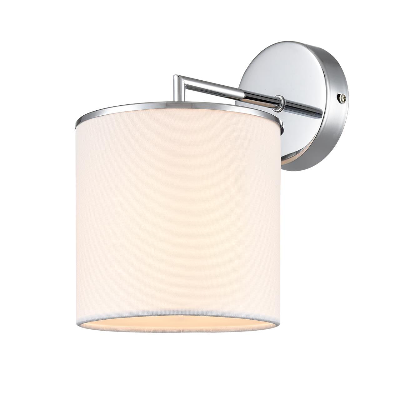 6591/1W CLASSI LN25 62 хром/белый, металл/текстиль Бра E14 1*40W 220V SUNTORI — изображение 3