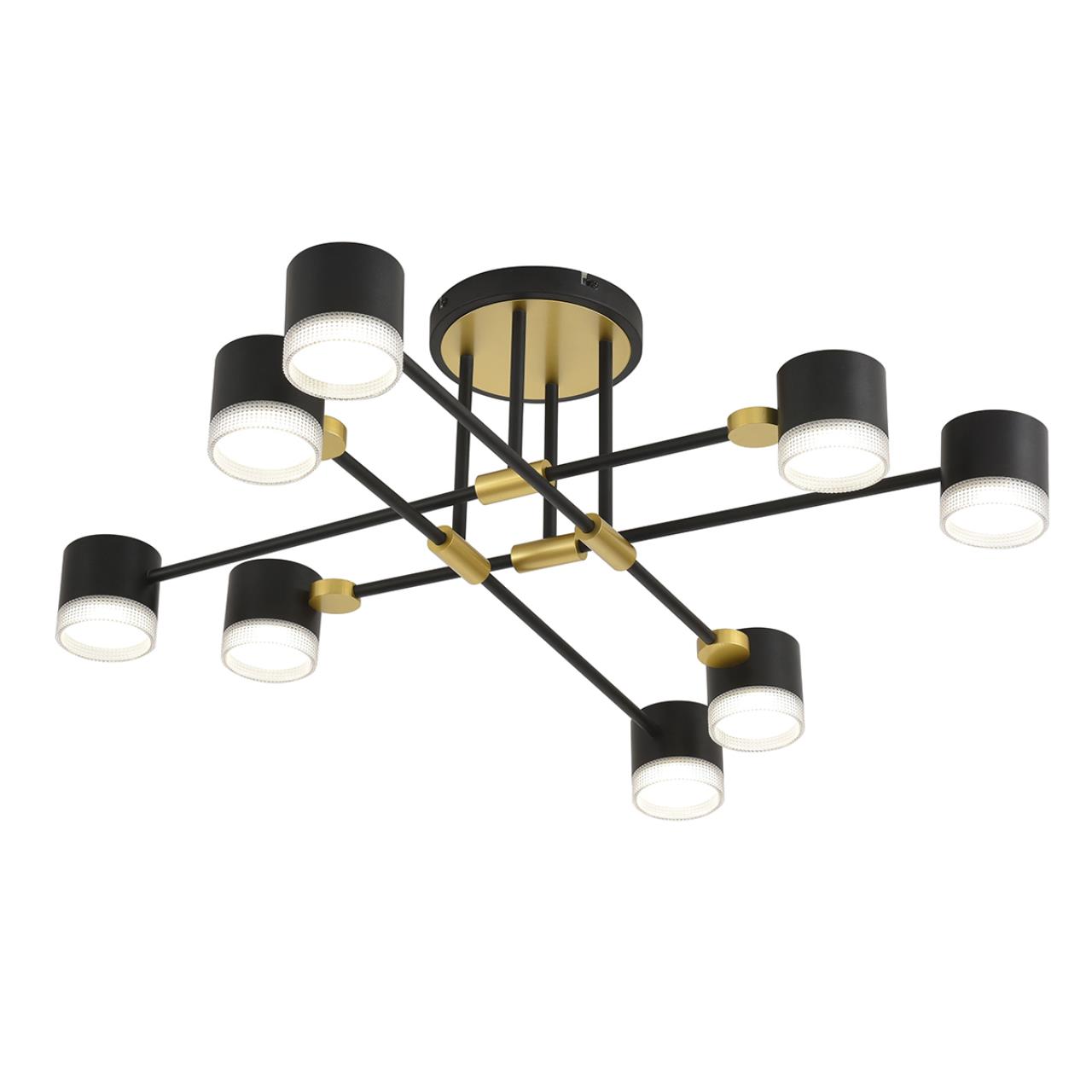 8307/8C COMFI золотой/черный, металл Светильник потолочный GX53 LED 8*7W 220V LENIANA — изображение 3