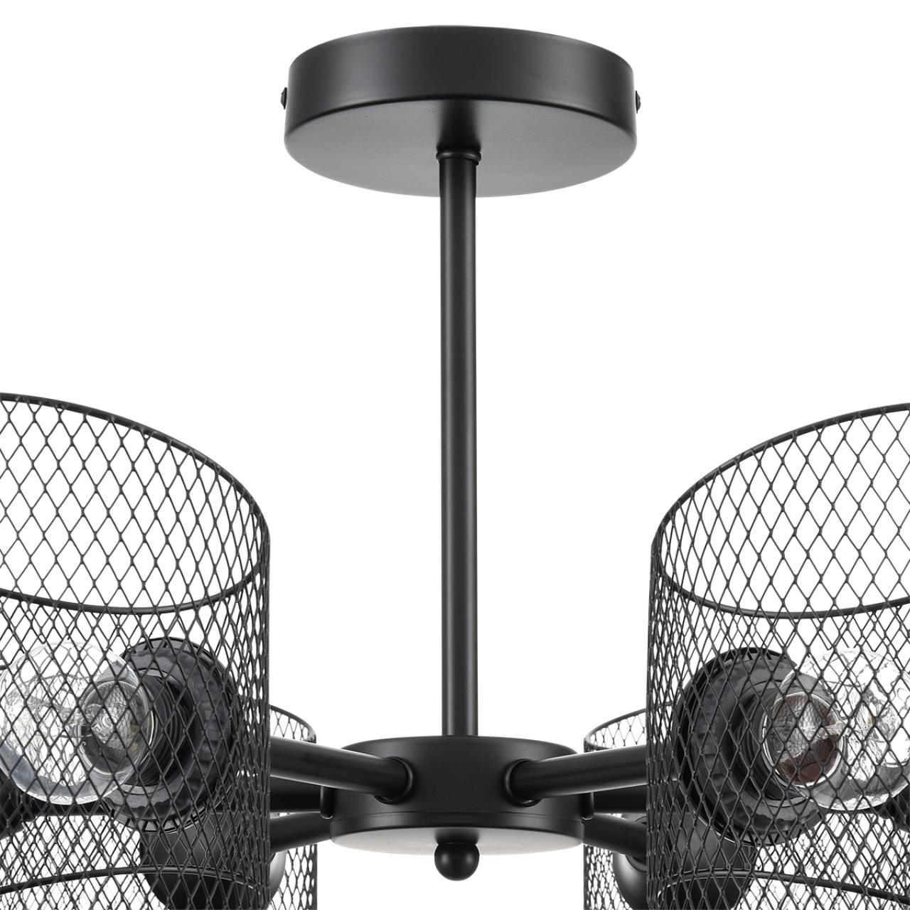 8238/6C COUNTY LN25 258 черный металл Люстра потолочная Е27 6*60W 220V TIDINA — изображение 5