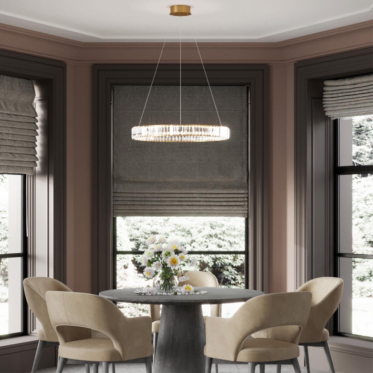 5015/45L L-VISION ODL23 605 золотой/прозрачный металл/хрусталь Люстра LED 45W 4000K 4500Лм VEKIA — изображение 5