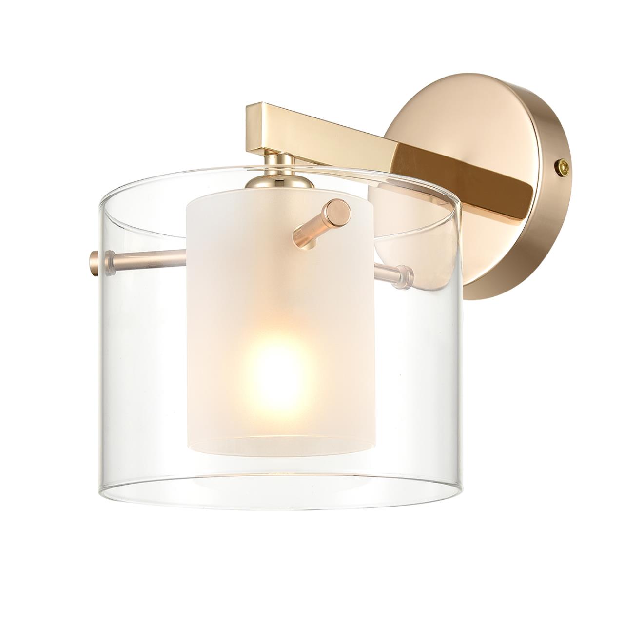 6587/1W MODERNI LN25 91 золото/прозрачный, металл/стекло Бра E14 1*40W 220V VERDI — изображение 3