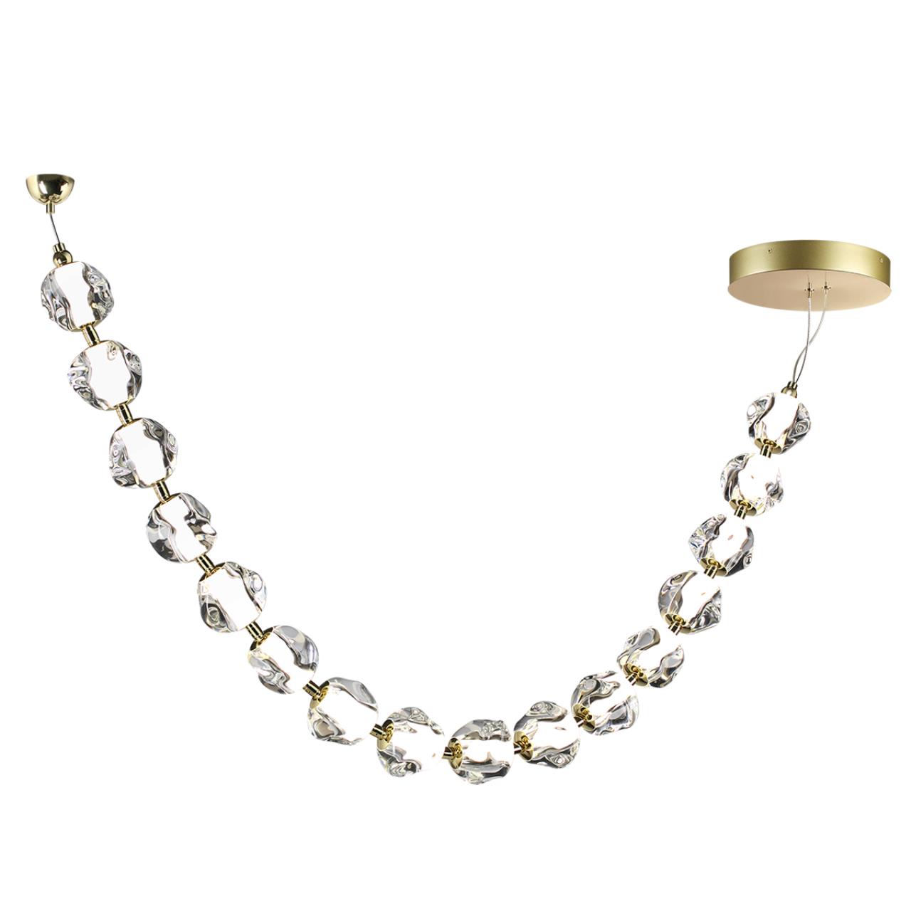 5085/64L L-VISION ODL25 557 золото/прозрачный/металл/акрил Подвес- бусы LED 64W 4000K 3200Лм JEMSTONE — изображение 4