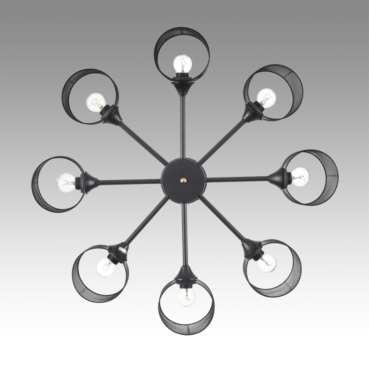 8238/8C COUNTY LN25 258 черный металл Люстра потолочная Е27 8*60W 220V TIDINA — изображение 7