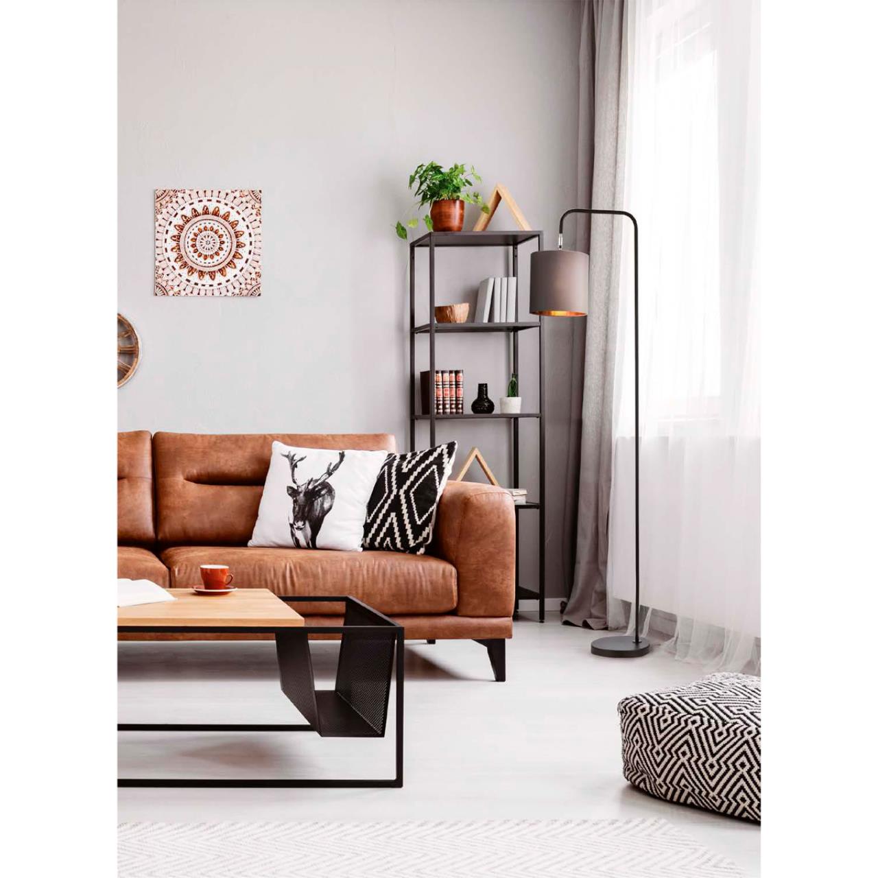 8037/1F MODERNI LN25 363 черный/серый/золотой, металл/текстиль Торшер Е27 60W 220V ELSA — изображение 7