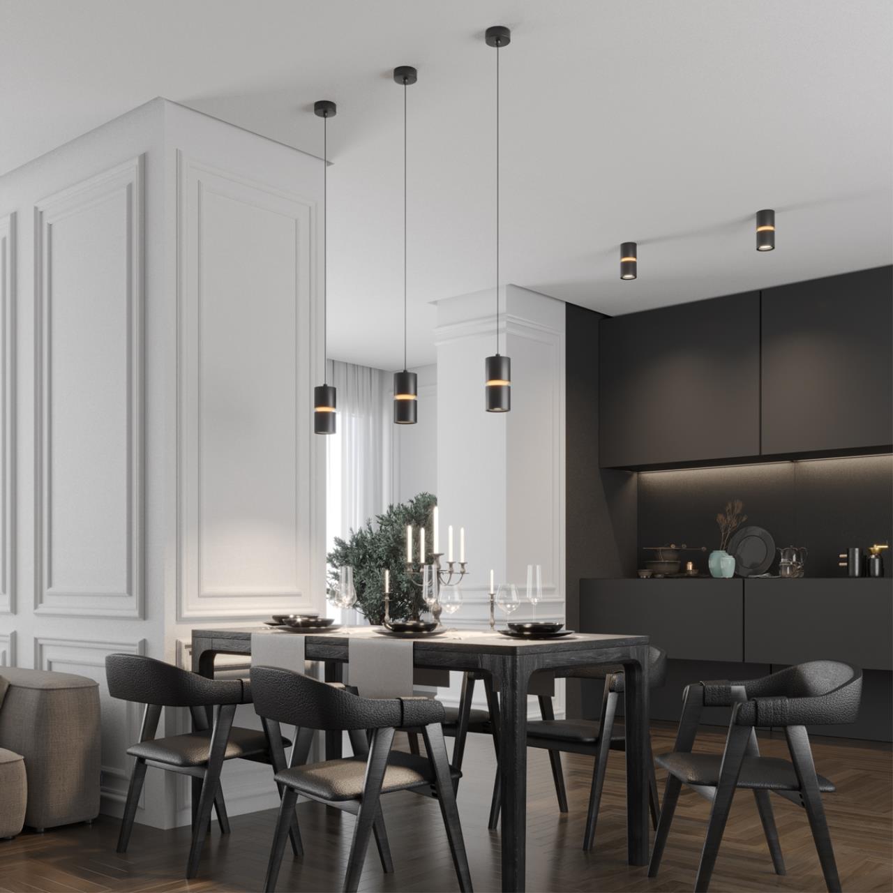 359338 OVER NT24 318 черный Светильник накладной светодиодный IP20 LED 10W/3W 3000K 1090Лм 170-265V ARISTO — изображение 7