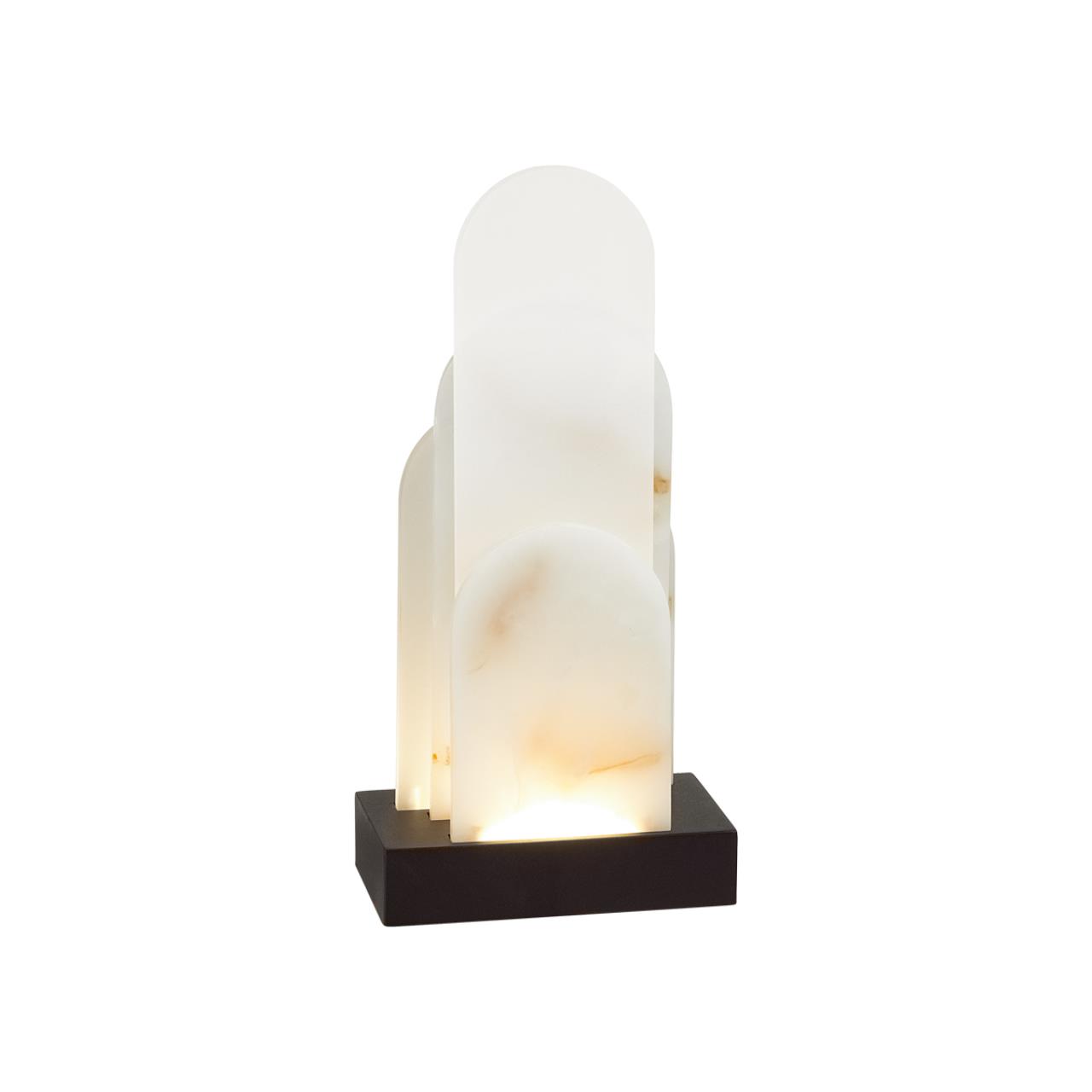 5438/12TL HIGHTECH ODL_EX25 101 черный/металл/смола под алебастр /акрил Настольная лампа LED 12W 3000K 1402Лм FOROS — изображение 3