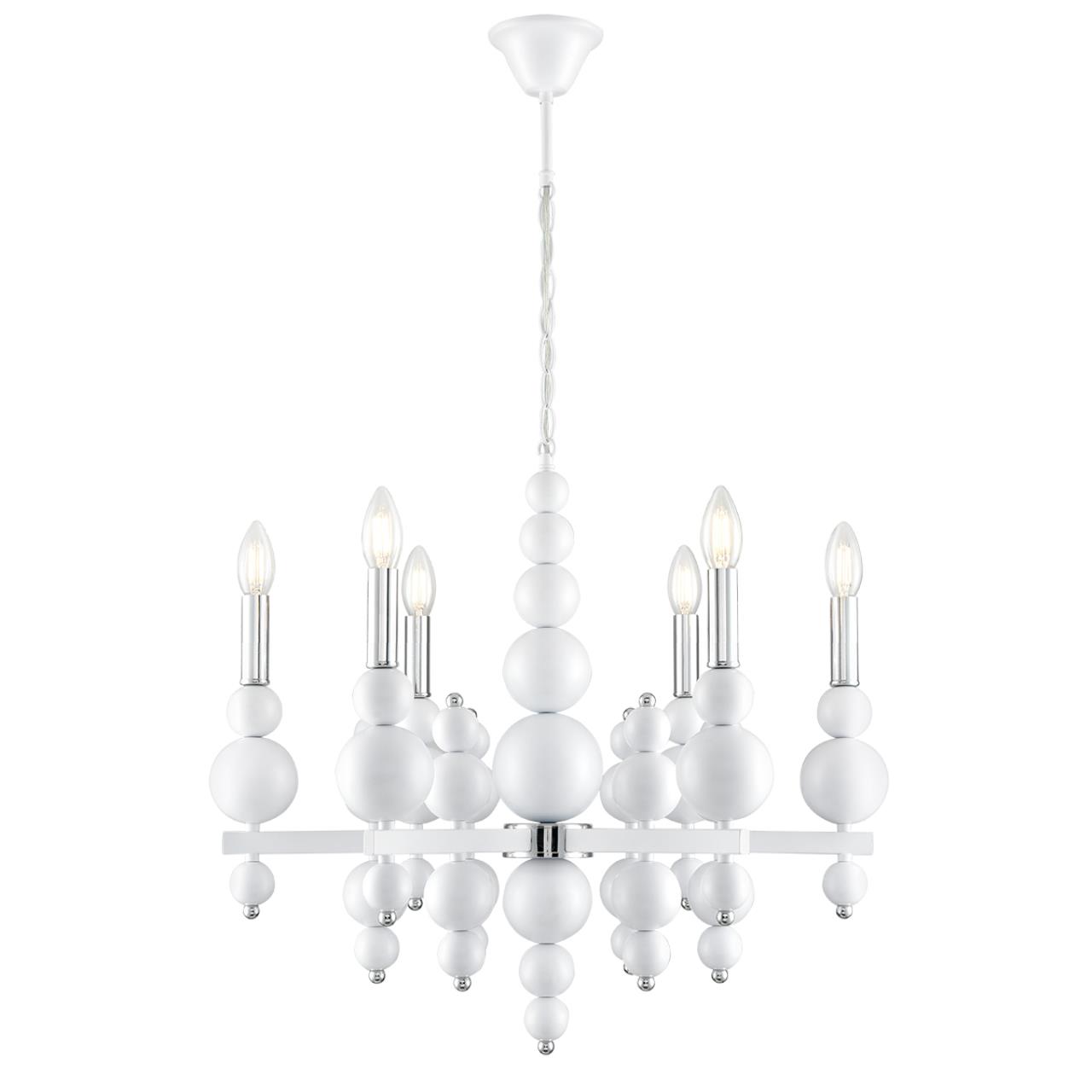 8260/6 MODERNI LN26 белый/хром, металл Люстра E14 6*40W 220V NANA — изображение 3