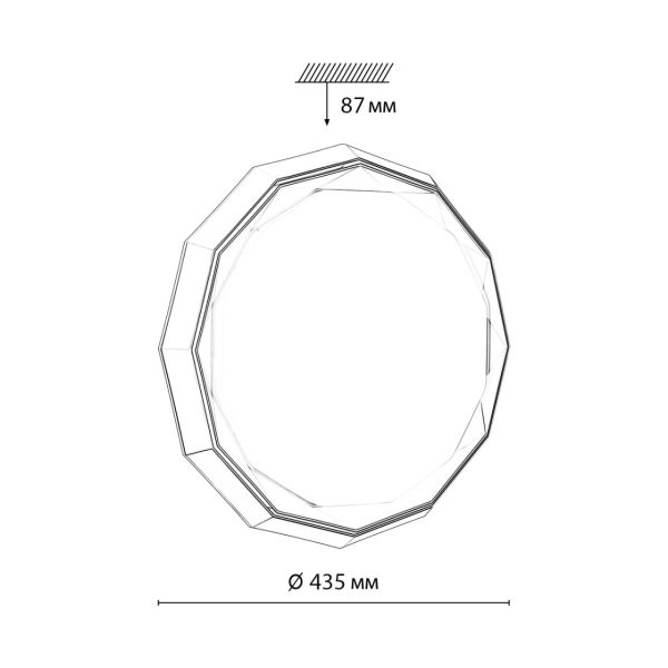 7671/DL COLOR SN Светильник пластик/белый/хром LED 48Вт 3000-6000К D435 IP43 пульт ДУ VAXIN — изображение 5