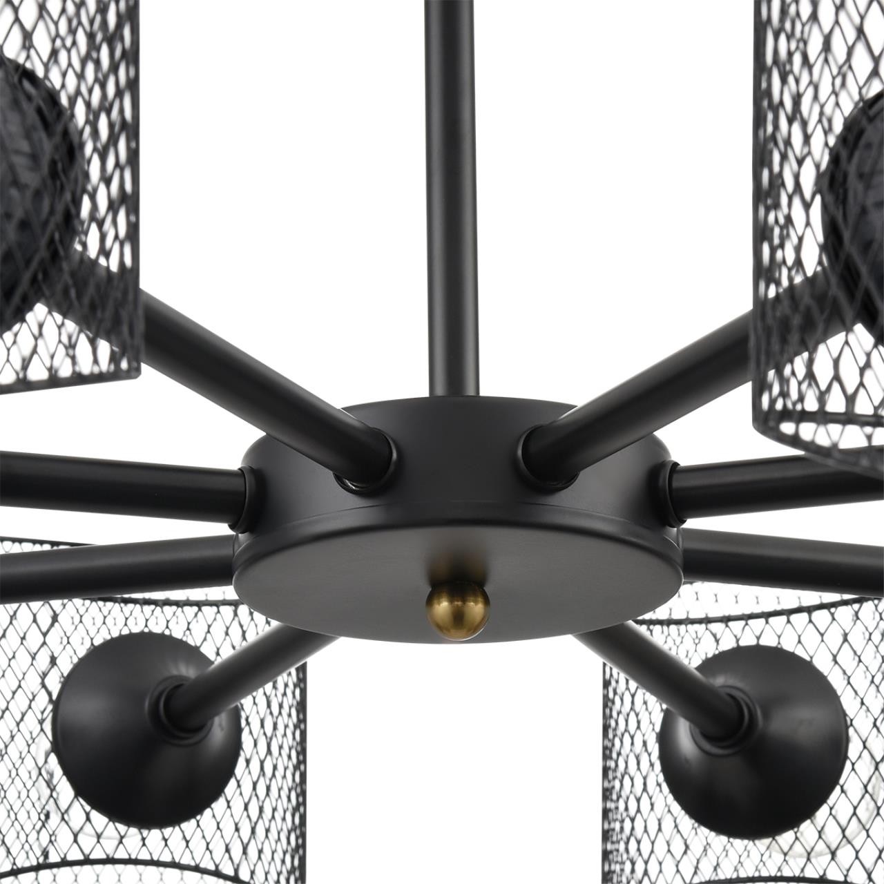 8238/8C COUNTY LN25 258 черный металл Люстра потолочная Е27 8*60W 220V TIDINA — изображение 4