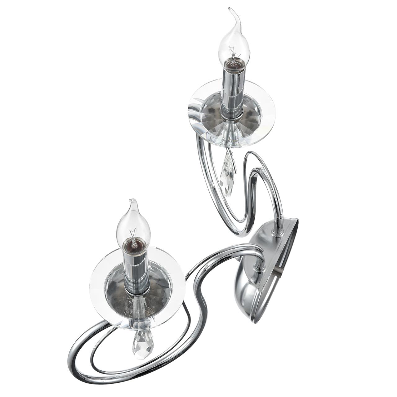 8032/2W CLASSI LN26 металл/хрусталь, хром/прозрачный Бра E14 2*40W 220V LAOKA — изображение 4