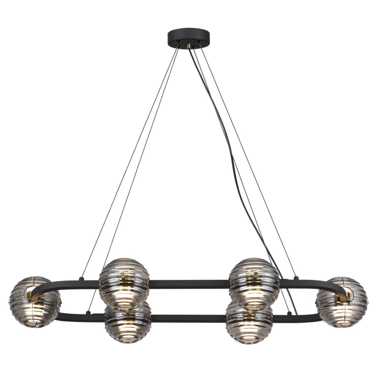 5041/60LA L-VISION ODL24 543 черн./золото/дымчатый/металл/стеко Люстра LED 60W 4000К 1526Лм TRONI — изображение 3