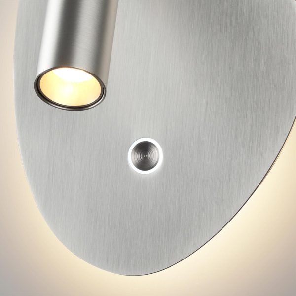 7184/9WL HIGHTECH ODL26 Настенный светильник  брашированный никель/металл  IP20 LED 9W 580Лм 2700K/3300K/4000K 120° 220-240V ROY — изображение 3