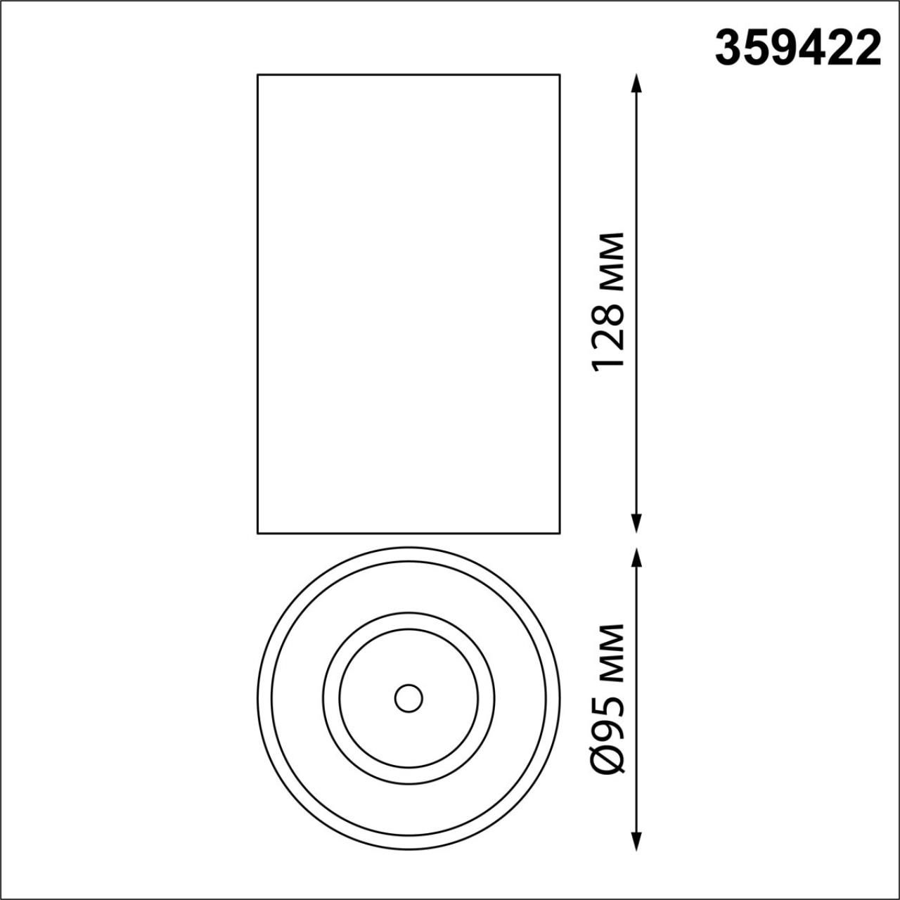 359422 OVER NT24 376 черный Светильник накладной влагозащищённый IP54 LED 15W 170-265V 3000К 1350Лм RECTE — изображение 5