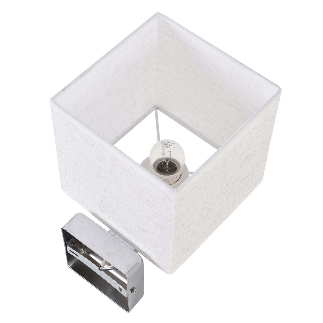 8360/1W CLASSI хром/бежевый металл/текстиль Бра E27 60W 240V NORMAN — изображение 5