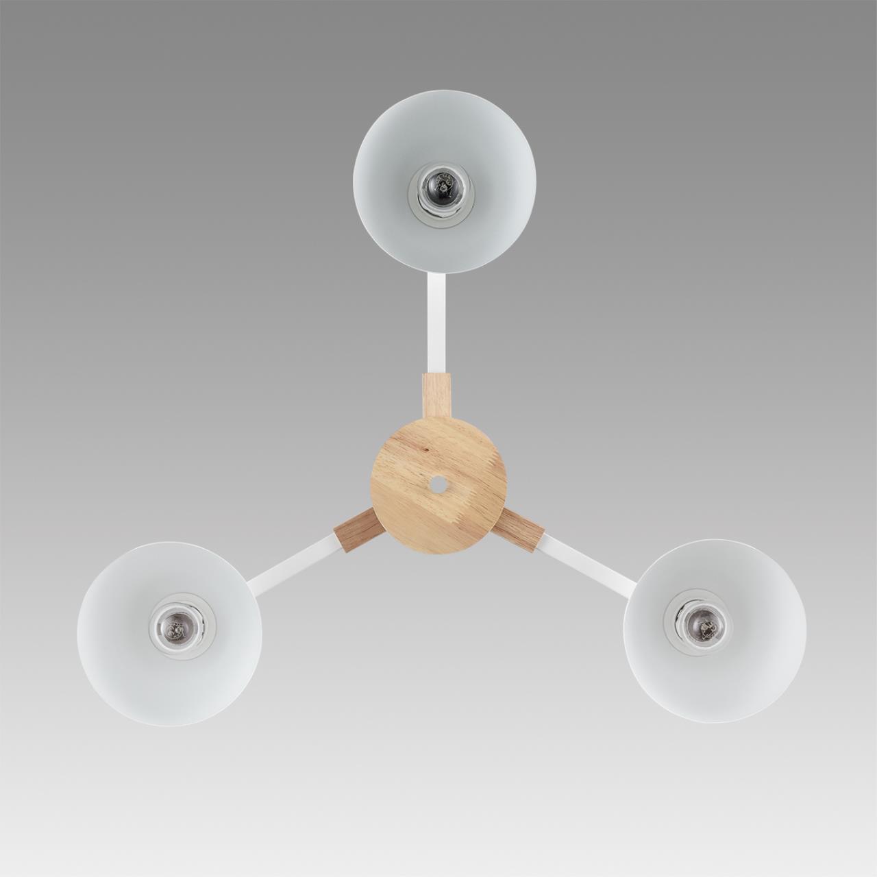 8095/3C MODERNI LN25 268 белый/белый металл, дерево/металл Люстра потолочная Е27 3*60W 220V COLANGE — изображение 7