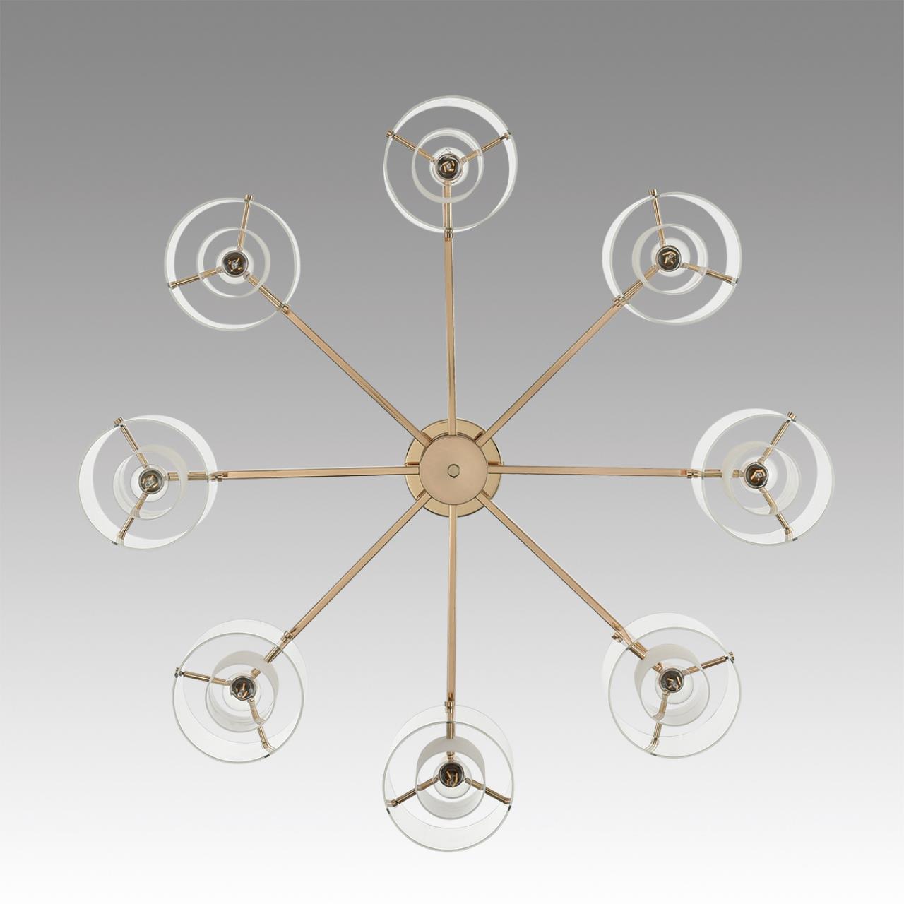 6587/8C MODERNI LN25 91 золото/прозрачный, металл/стекло Люстра потолочная E14 8*40W 220V VERDI — изображение 5