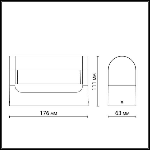 7117/12WL NATURE ODL25 Настенный светильник  черный/металл IP65 LED 12W 453Лм 3000K 140° 220-240V TWINSET — изображение 5