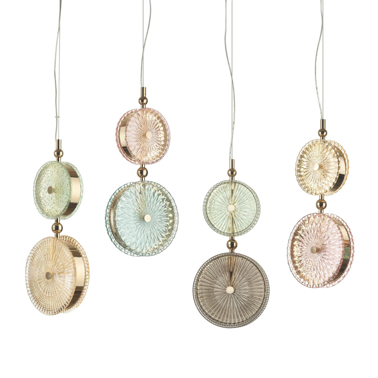 5412/13LC L-VISION ODL_EX23 152 золотой/зеленый/желтый металл/стекло Подвес LED 13W 4000K CARAMELLA — изображение 3