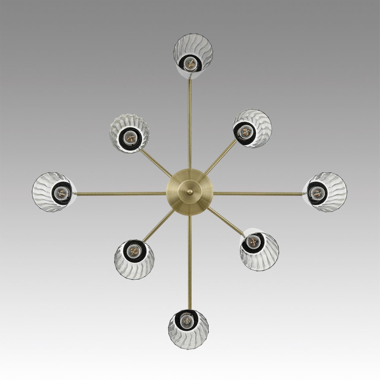 6584/8C MODERNI LN25 94 бронза/прозрачный, металл/стекло Люстра потолочная E14 8*40W 220V DOLIANA — изображение 7