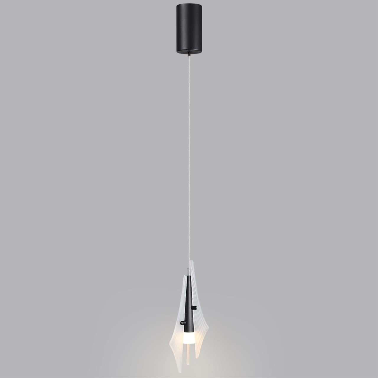 5442/6LA L-VISION ODL_EX26 черный/бел.матовый/металл/стекло/акрил Подвес LED 6W 3000K 633Лм AFALINA — изображение 5