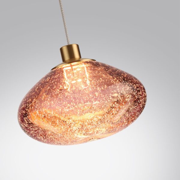 7043/4L L-VISION ODL25 413 Подвесной светильник бордовый/бронз/металл/стекло IP20 LED 4W 3000K 220V MELA — изображение 3