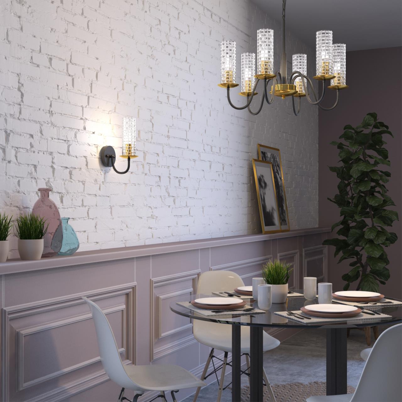 3781/6 MODERNI LN19 191 черный, бронза Люстра E27 6*40W 220V SHEILA — изображение 6