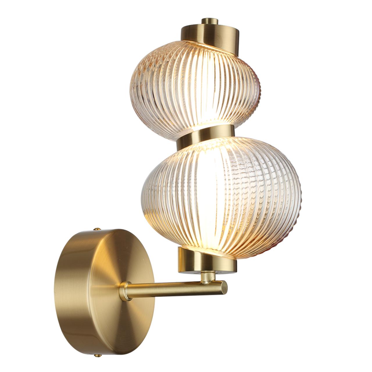 5095/8WL L-VISION ODL25 417 латунный/янтарный градиент/металл/стекло Настенный светильник LED 8W 4000K 932Лм BRUCO — изображение 3