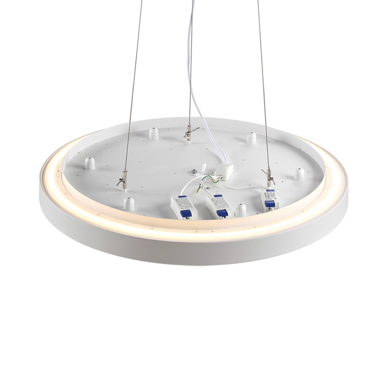 7755/92L MITRA LED SN 097 Светильник металл/акрил/белый LED 80Вт+12Вт(подсветка) 3000K D800 IP20 QUASAR — изображение 4