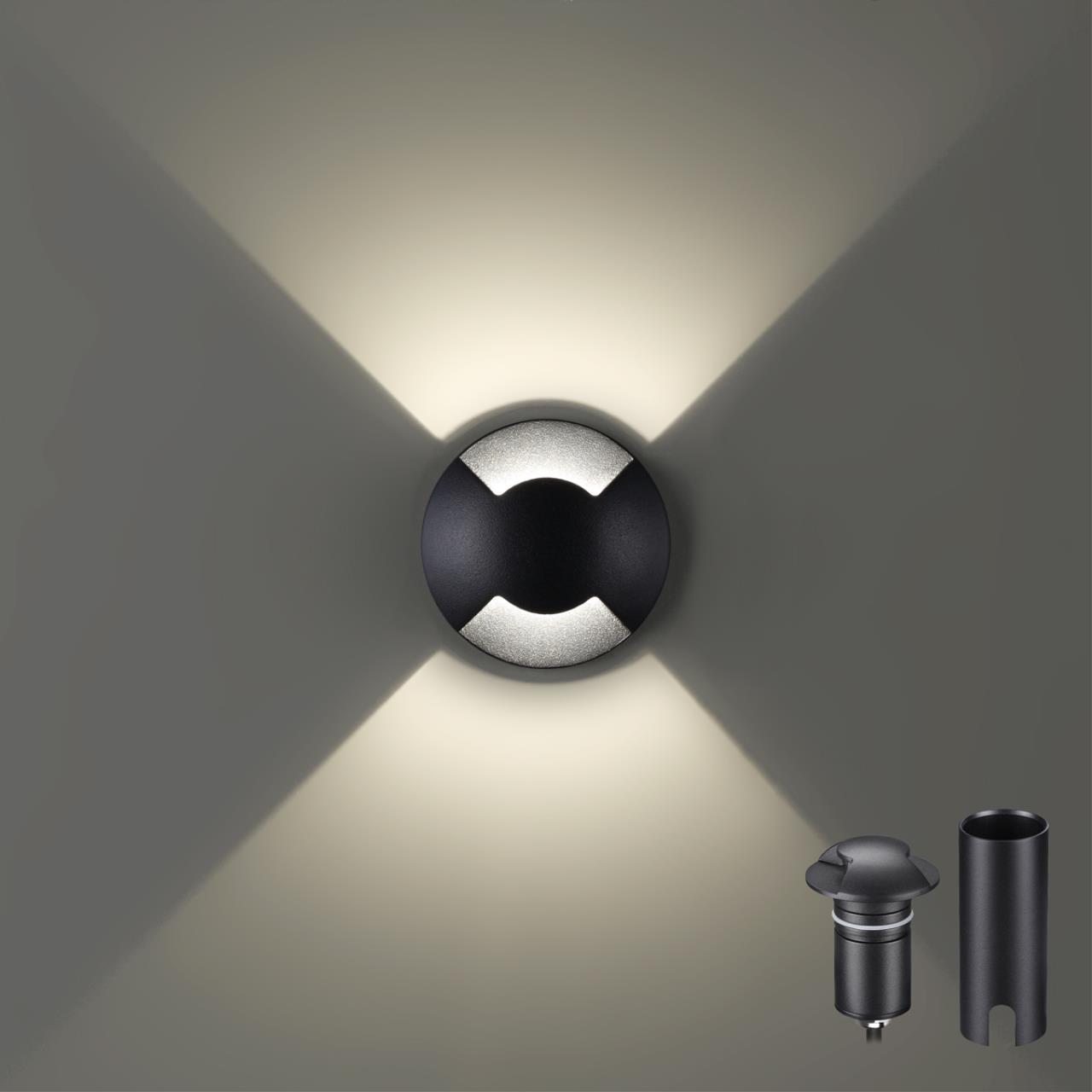 6662/2GL NATURE ODL24 729 черный/металл Встраиваемый грунтовый светильник IP67 LED 3W 4000K 75° 12V/24V WALD (нужен драйвер 357781/357782) — изображение 5