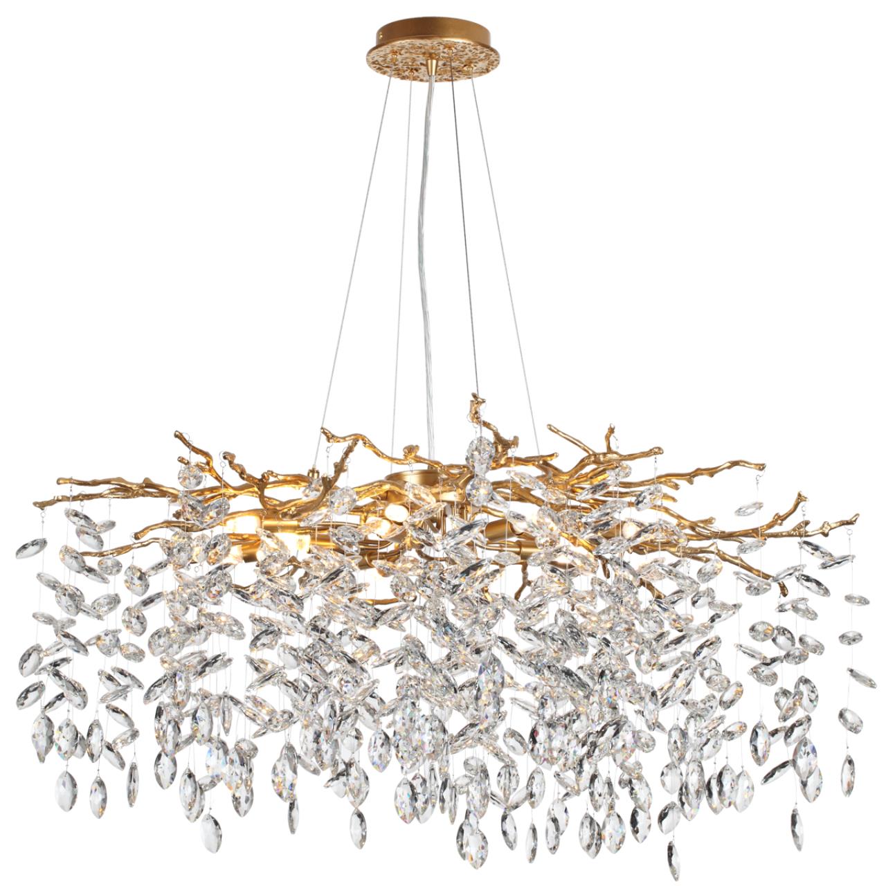 4969/12 HALL ODL24 633 античн.бронза/алюмин./хрусталь Люстра G9 12*40W DELICA — изображение 3