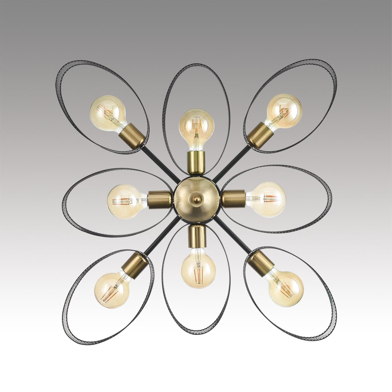 8193/8C COUNTY LN25 256 черный/медный, металл Люстра потолочная E27 8*60W 220V VIVANA — изображение 7