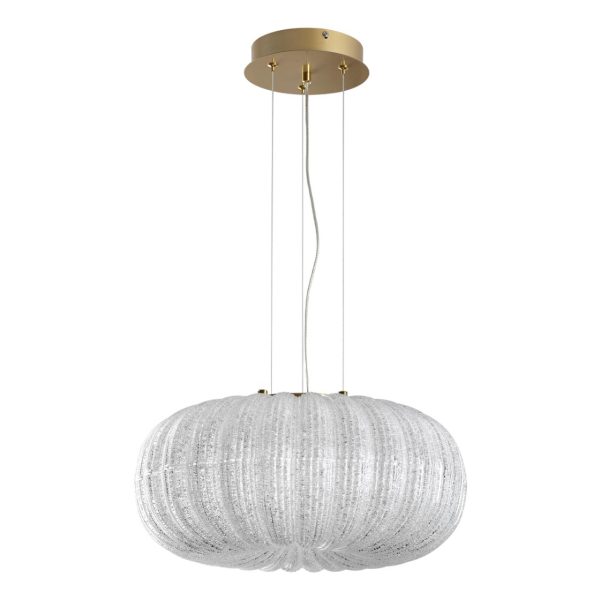 7720/36L PIKO LED SN 031 Светильник металл/стекло/прозрачный/золотой LED 36Вт 3000-6500K D400 IP20 пульт ДУ ANGELO — изображение 3