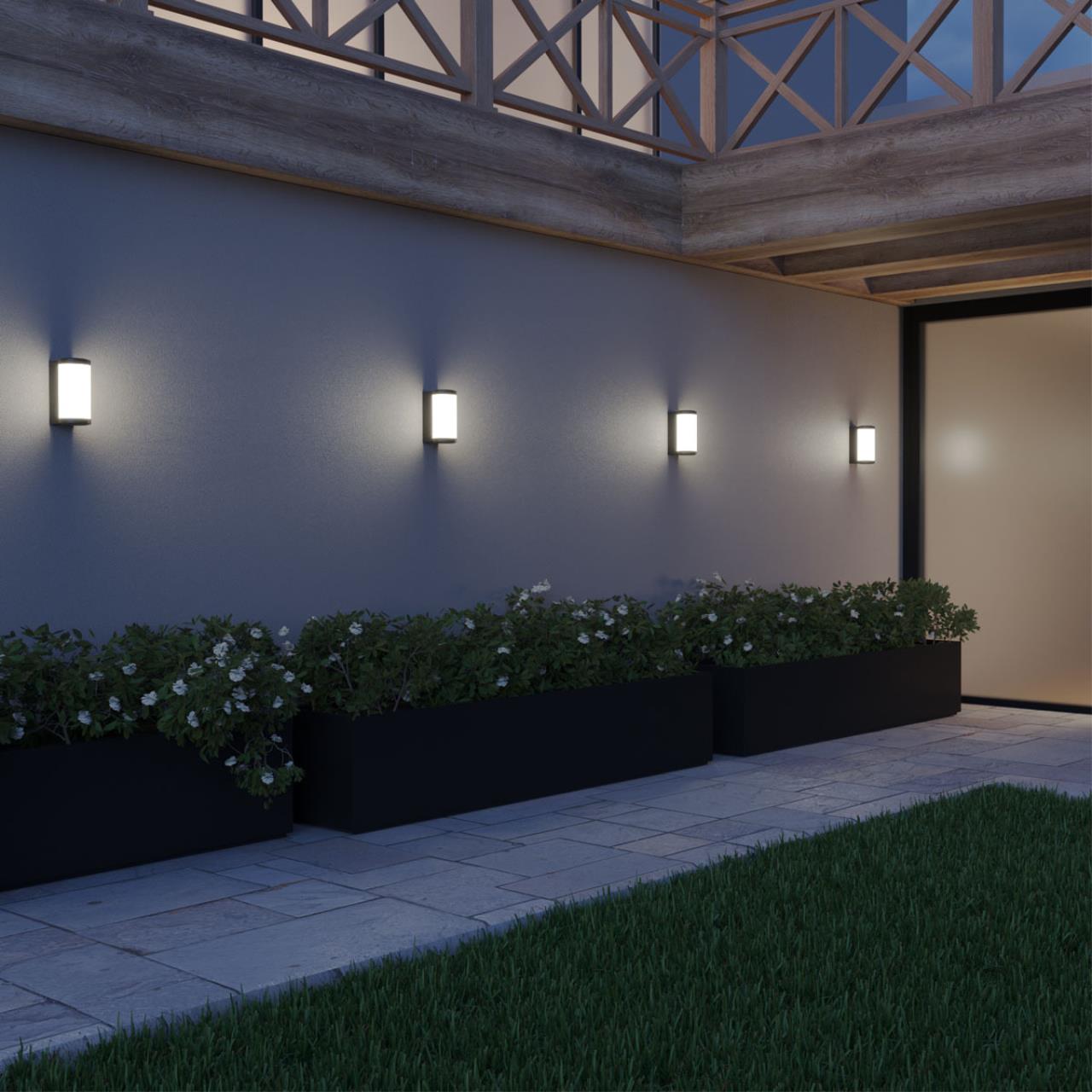 359300 STREET NT24 000 черный Светильник ландшафтный настенный IP65 LED 6W 4000K 180-265V OPAL — изображение 5