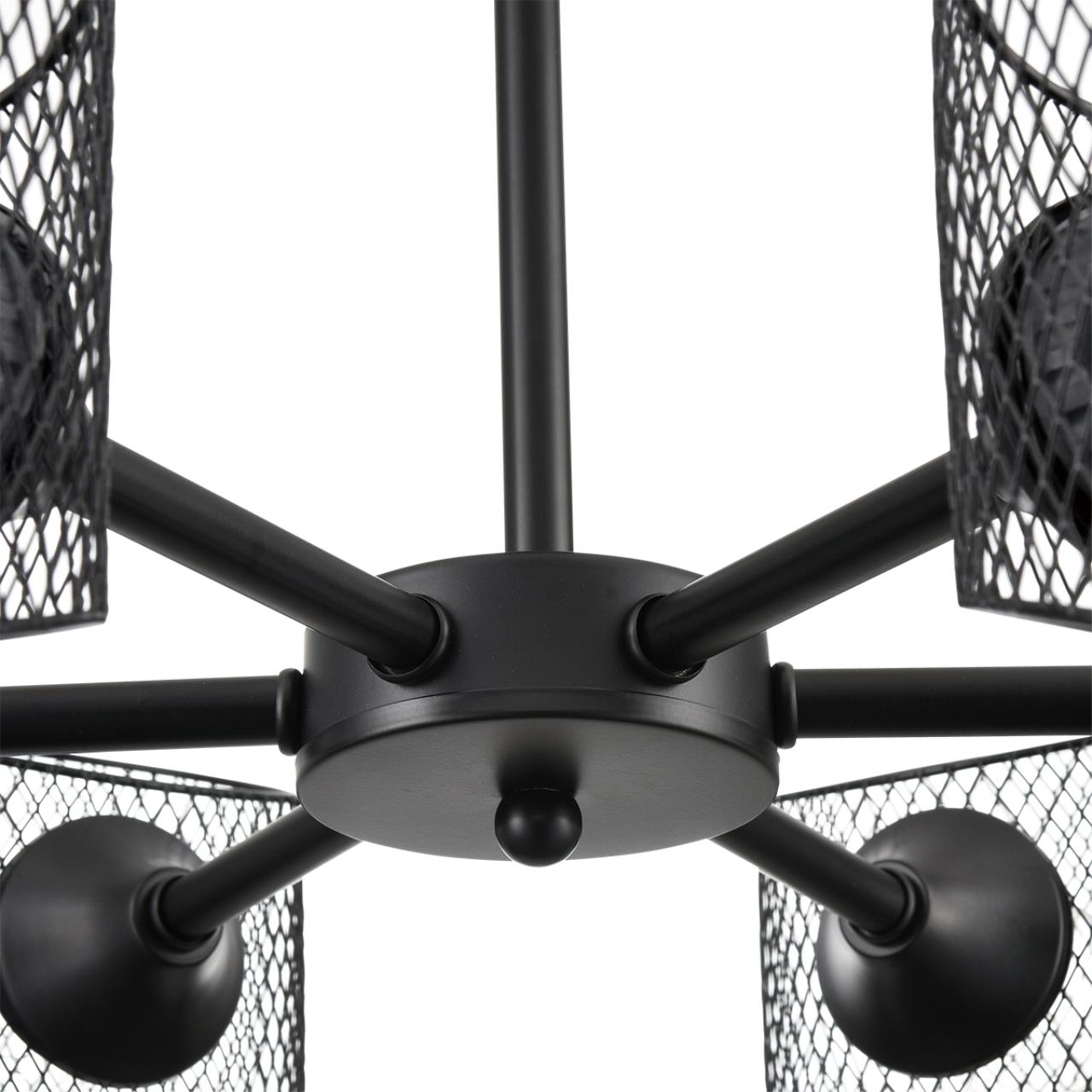 8238/6C COUNTY LN25 258 черный металл Люстра потолочная Е27 6*60W 220V TIDINA — изображение 4